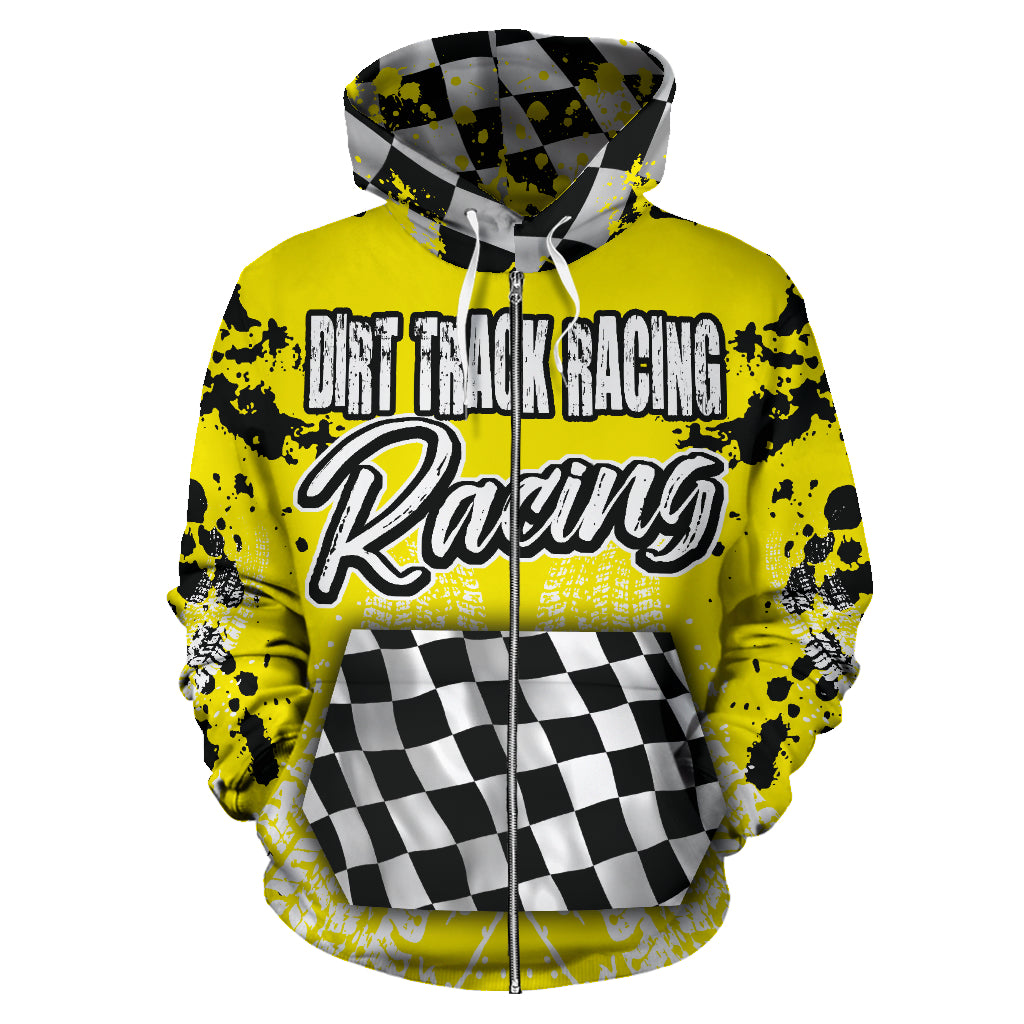 Dirt Track Racing Zip Up Hoodie RBNY
