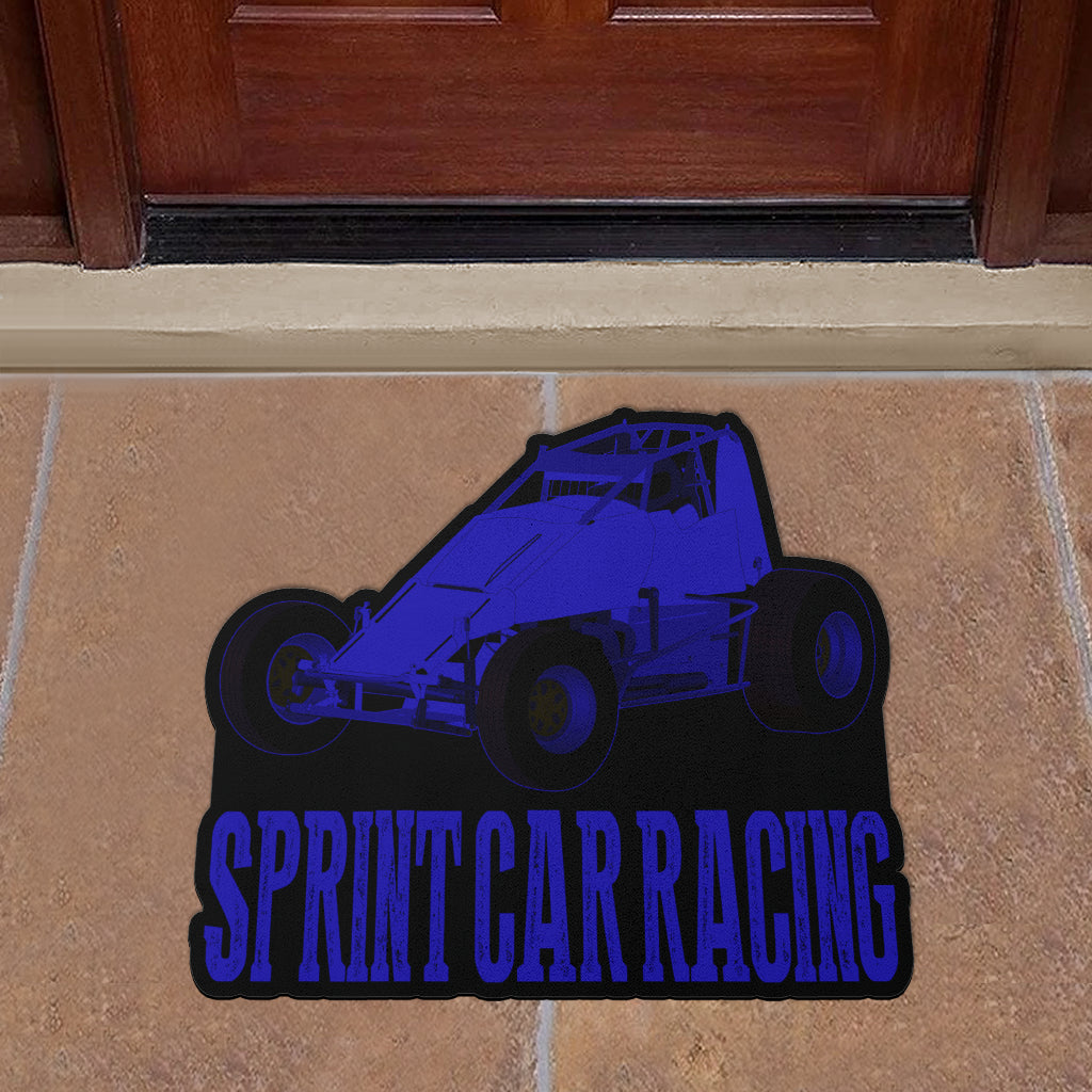 Custom shaped sprint car non-wing door mat