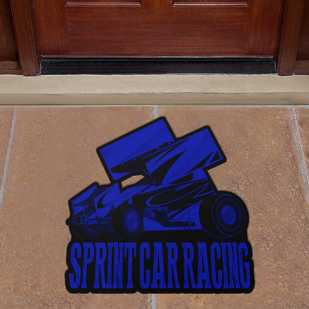 Custom shaped sprint car door mat