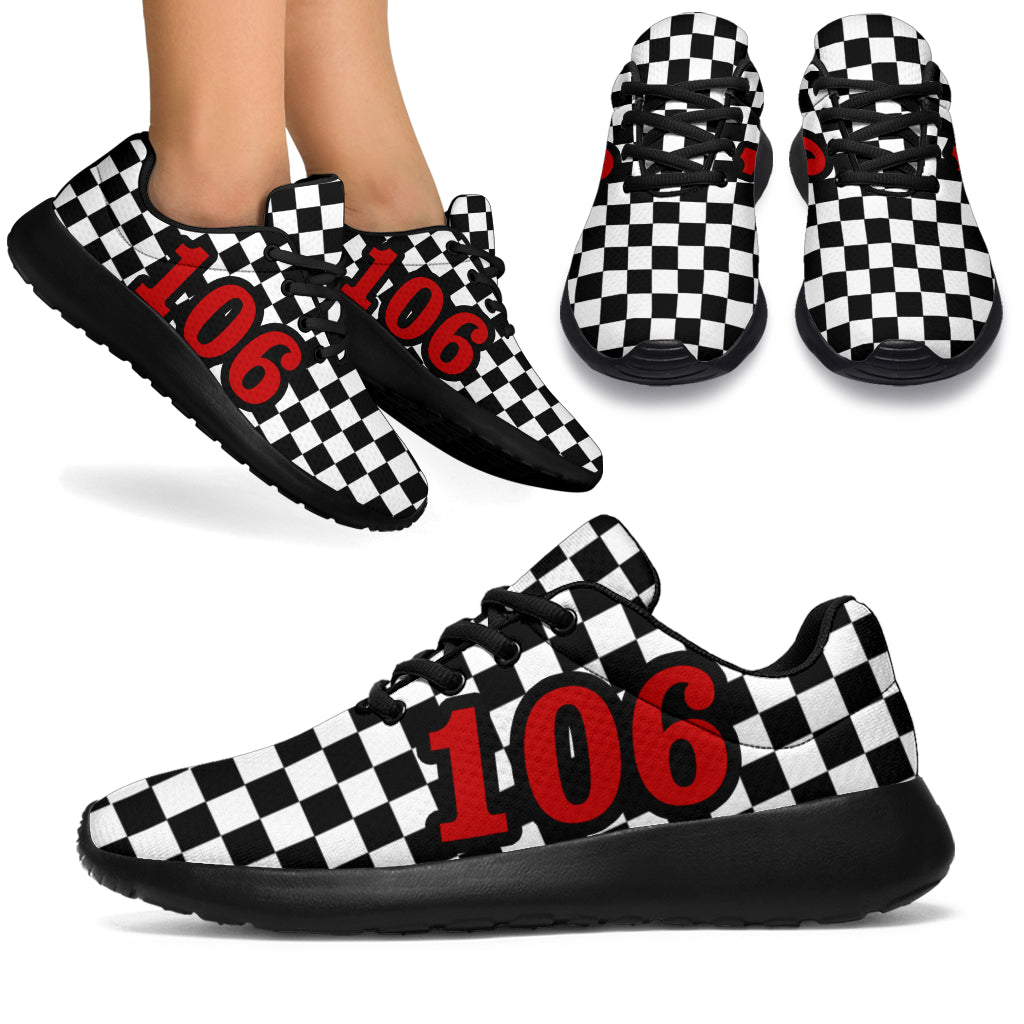 Racing Checkered Flag High Top Shoes N56
