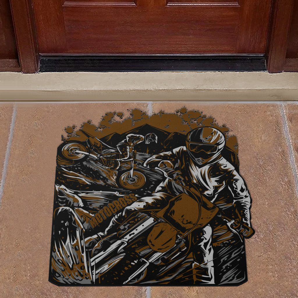 Custom Shaped Motocross Door Mat