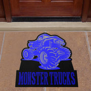 Custom Shaped Monster Trucks Door Mat