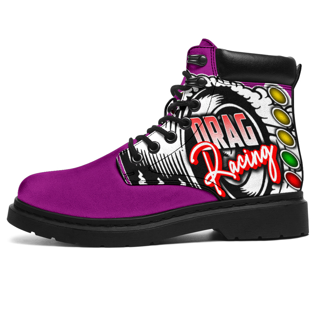 Drag Racing All-Season Boots pink