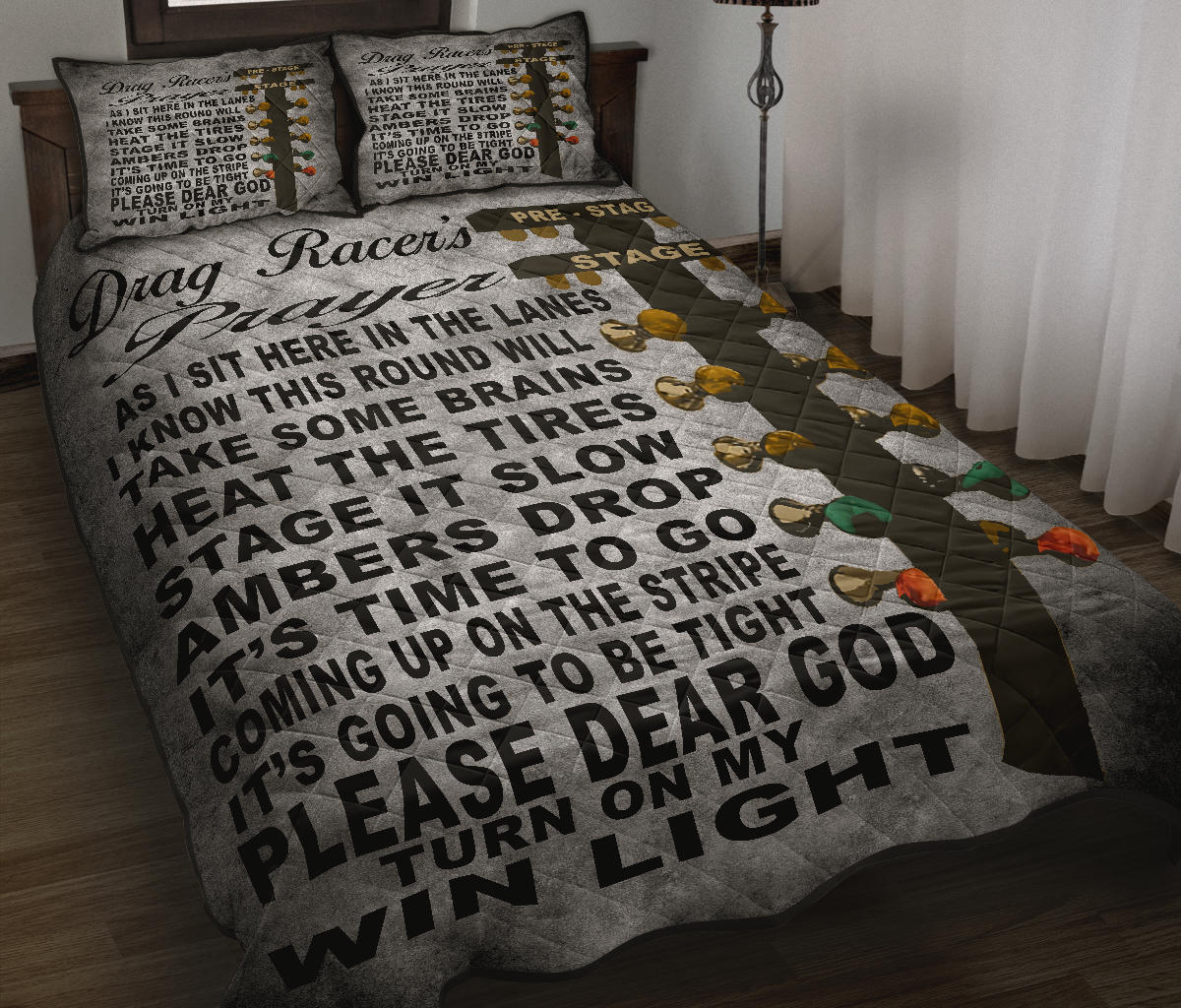 Drag Racer's Prayer Quilt Bed Set