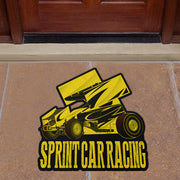 Custom shaped sprint car door mat