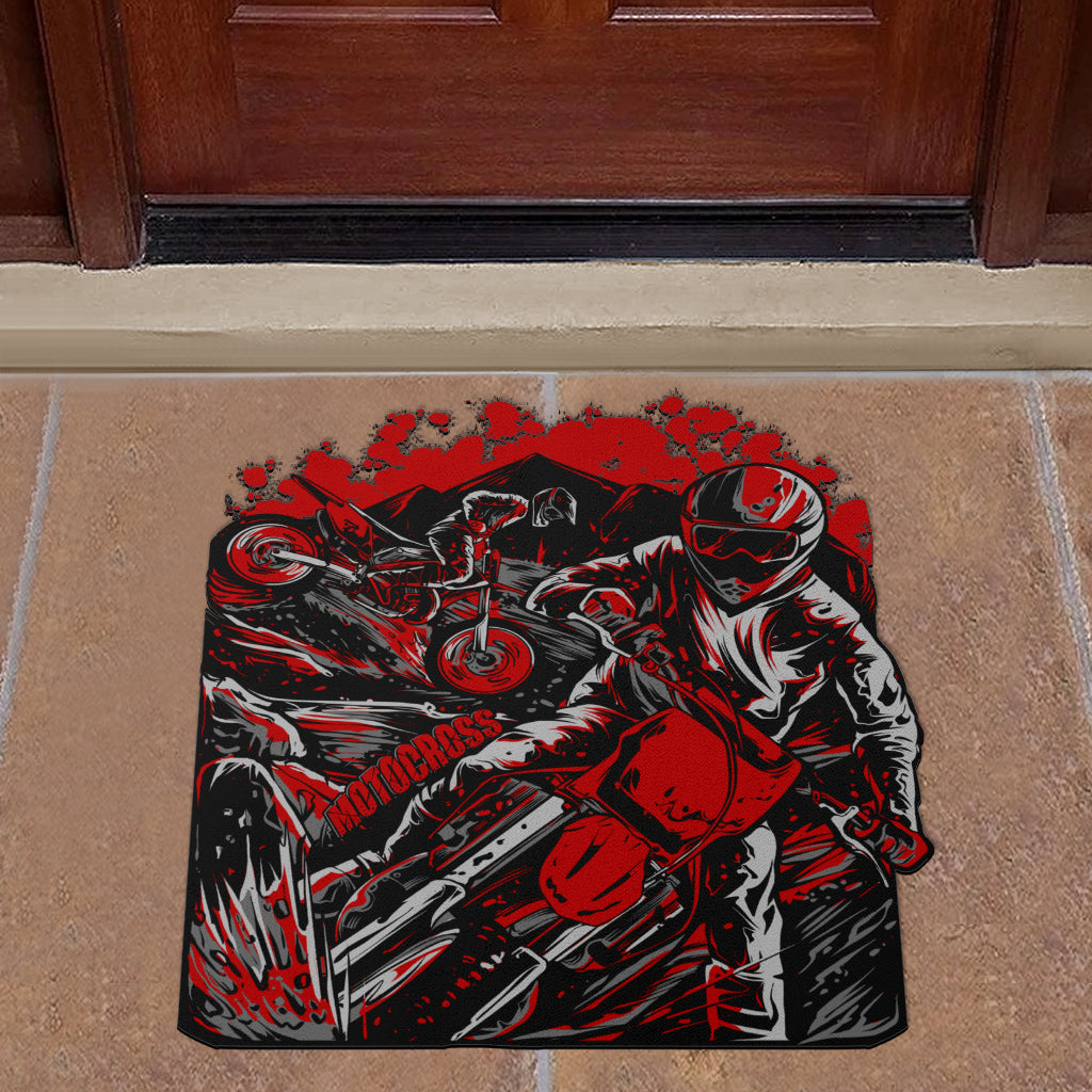 Custom Shaped Motocross Door Mat