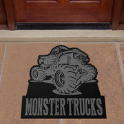 Custom Shaped Monster Trucks Door Mat