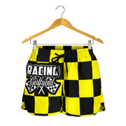 Racing Girlfriend Checkered Shorts
