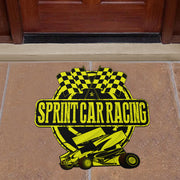 Custom shaped sprint car door mat