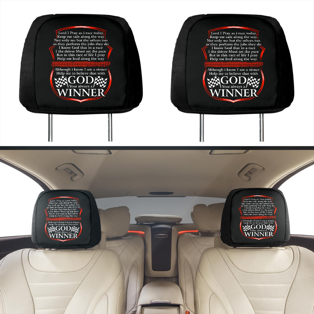 Racing Car Seat Headrest Covers