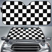 Racing Checkered Flag Windshield Sunshade