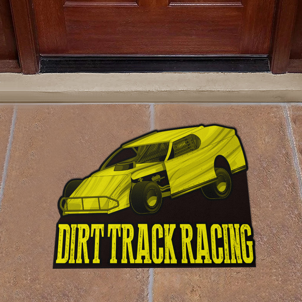 Custom shaped dirt modified door mat