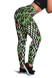 Racing Leopard Checkered Leggings
