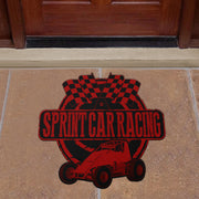 Custom shaped sprint car non-wing door mat