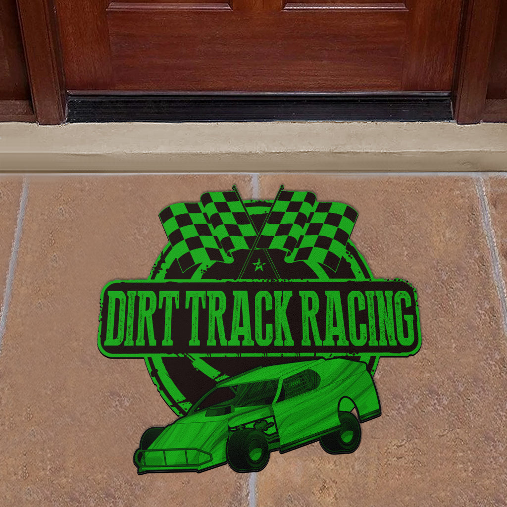 Custom shaped dirt modified door mat