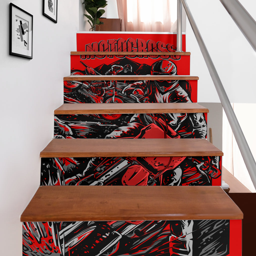 Motocross Stair Stickers