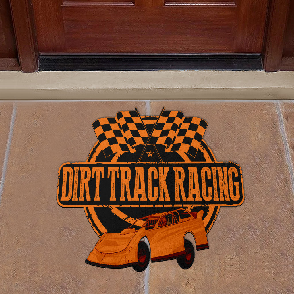 Custom shaped late model door mat