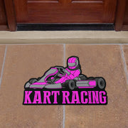 Custom shaped kart racing door mat