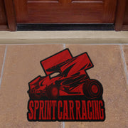 Custom shaped sprint car door mat