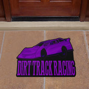 Custom shaped late model door mat