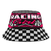 Racing Girl Checkered Bucket Hat