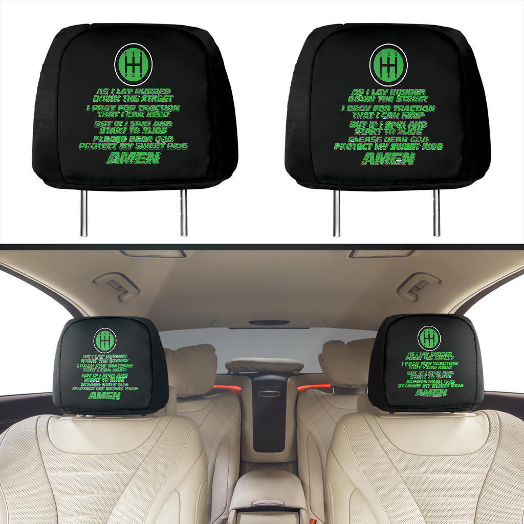 Racer's Prayer Car Seat Headrest Covers