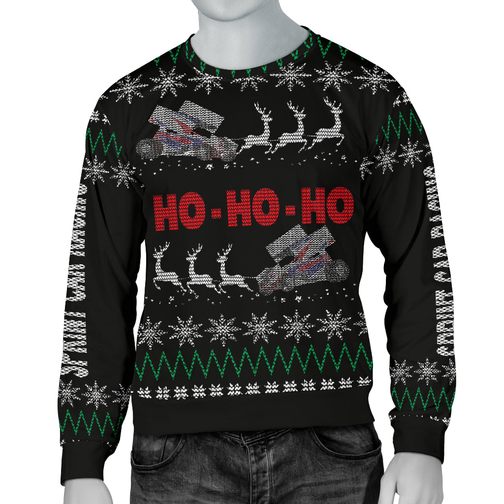 Sprint car racing men's ugly sweater