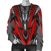 Racing Style Wild Red & Grey Colorful Vibe Women's Sweater