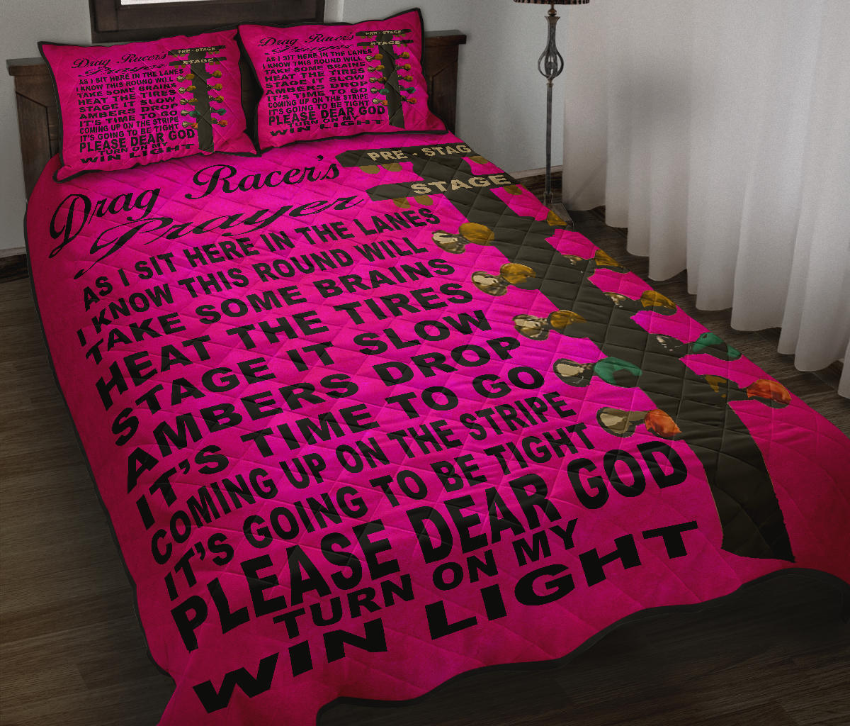 Drag Racer's Prayer Quilt Bed Set