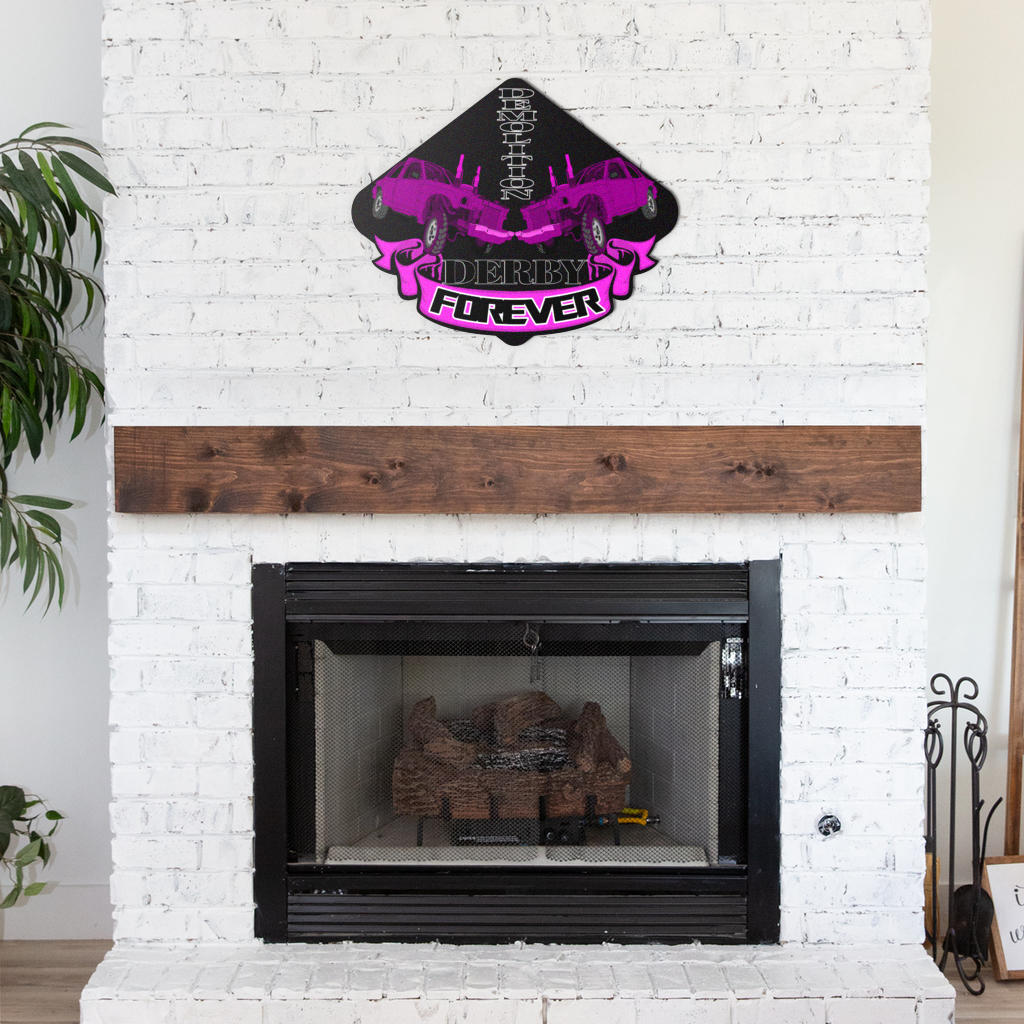 Demolition Derby Metal Sign