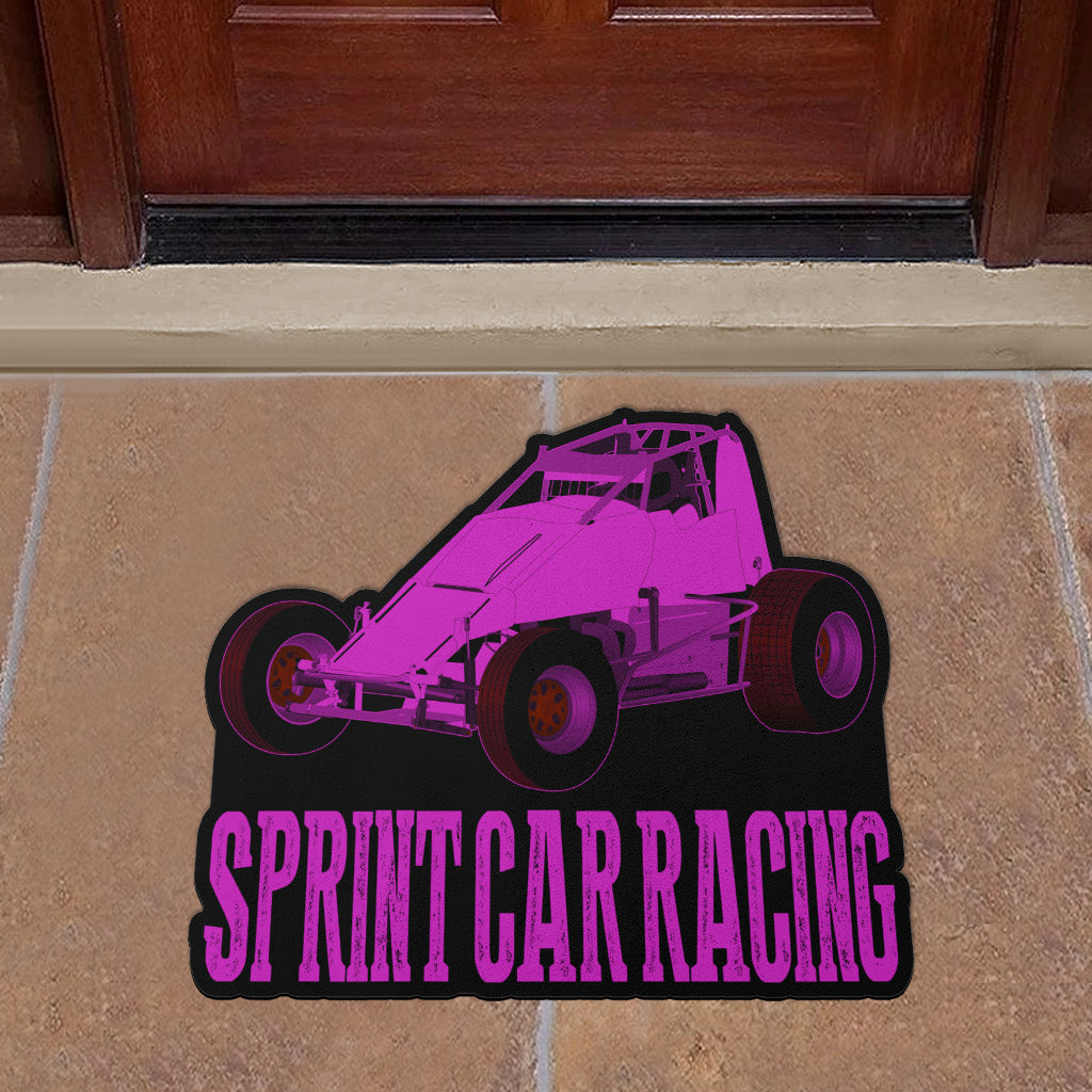 Custom shaped sprint car non-wing door mat