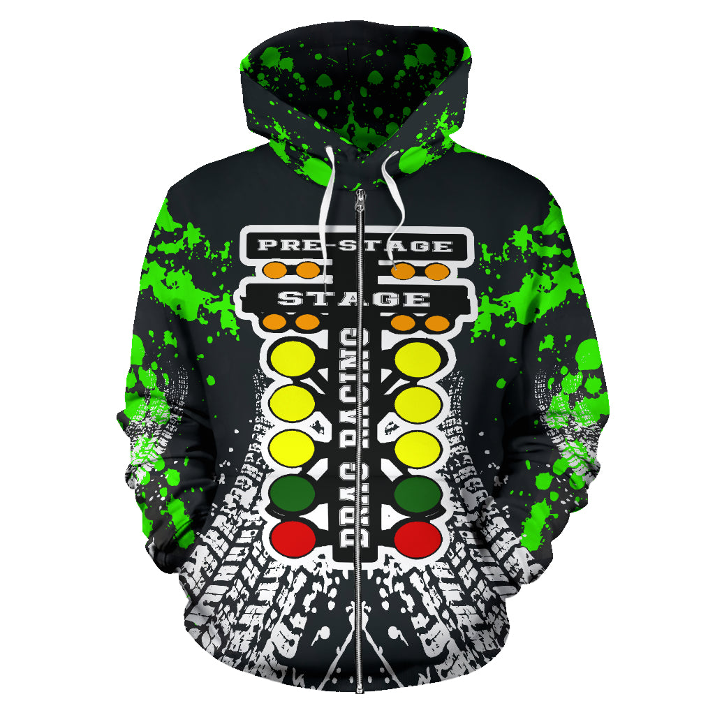 Drag Racing Zip Up Hoodie RBNPis