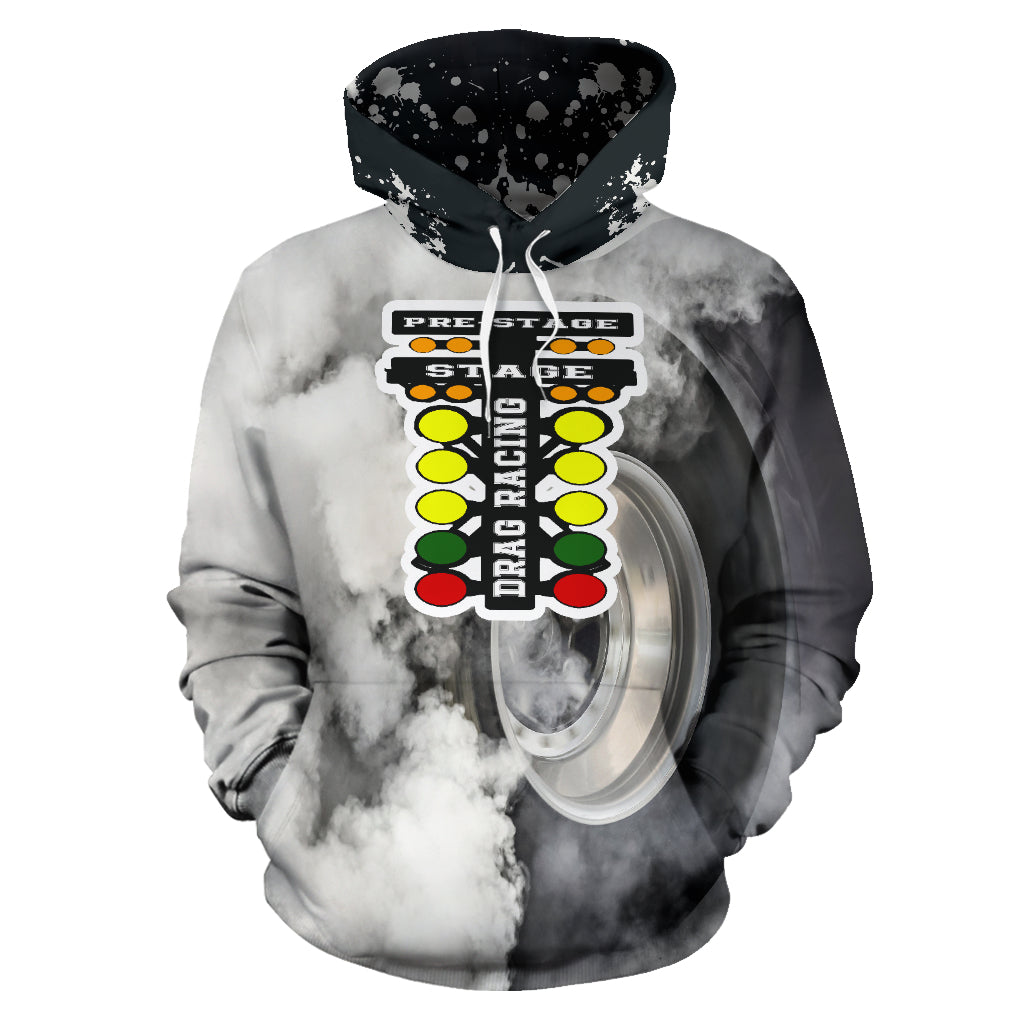 Drag Racing All Over Print Hoodie RBBT