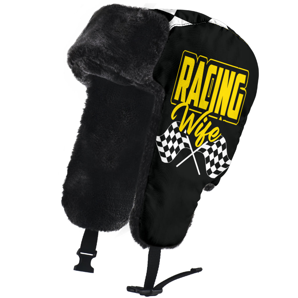 Racing Wife Checkered Trapper hat