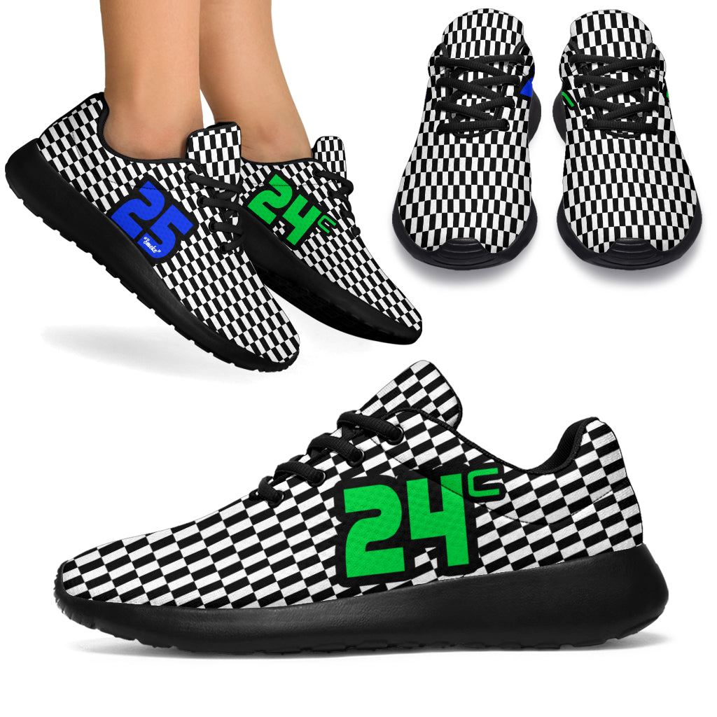 Racing Sneakers Checkered Flag Number 95J Blue