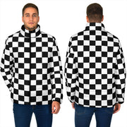 Racing checkered flag padded jackets