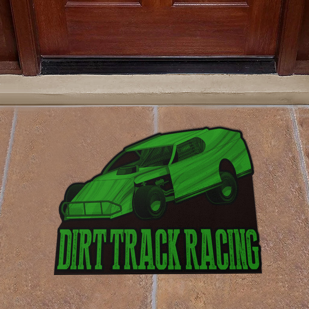 Custom shaped dirt modified door mat