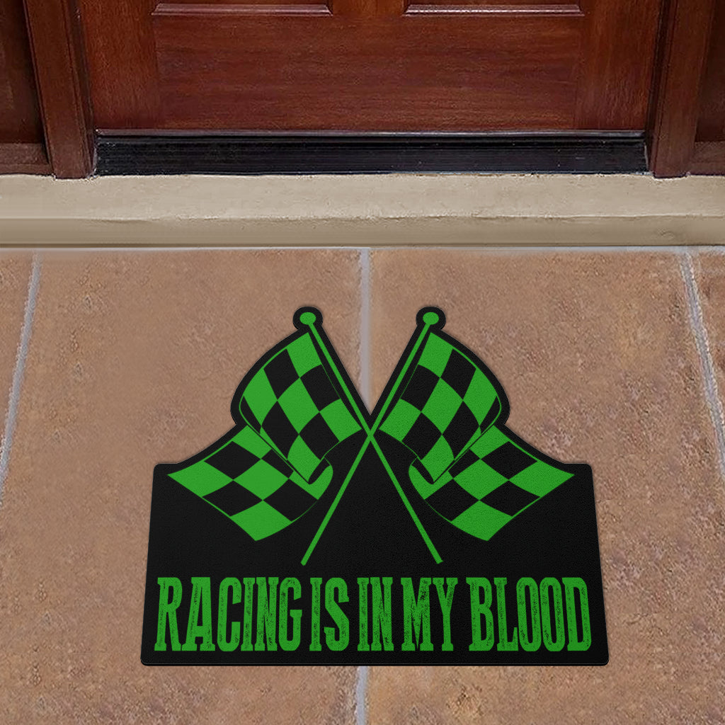 Racing Shaped Door Mats