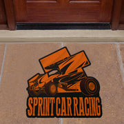 Custom shaped sprint car door mat