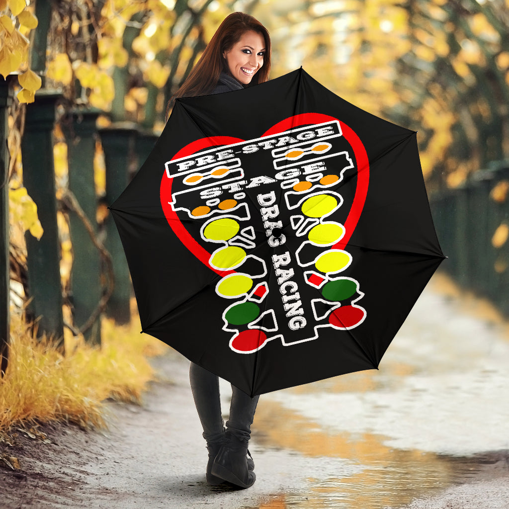 Drag Racing Heart Umbrella