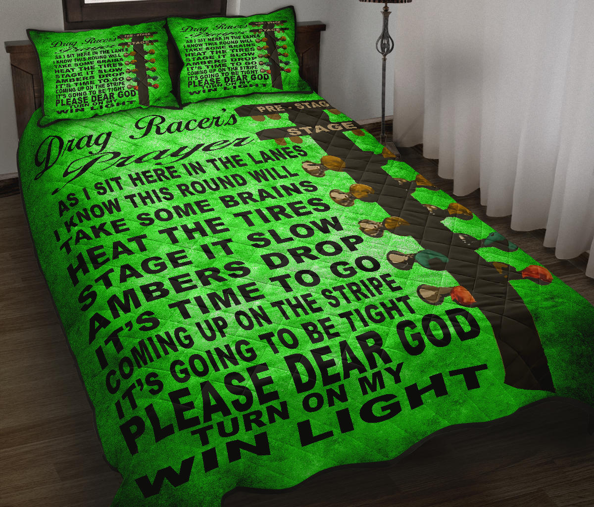 Drag Racer's Prayer Quilt Bed Set
