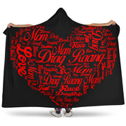 Drag Racing Mom heart hooded blanket