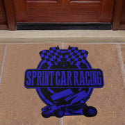 Custom shaped sprint car door mat