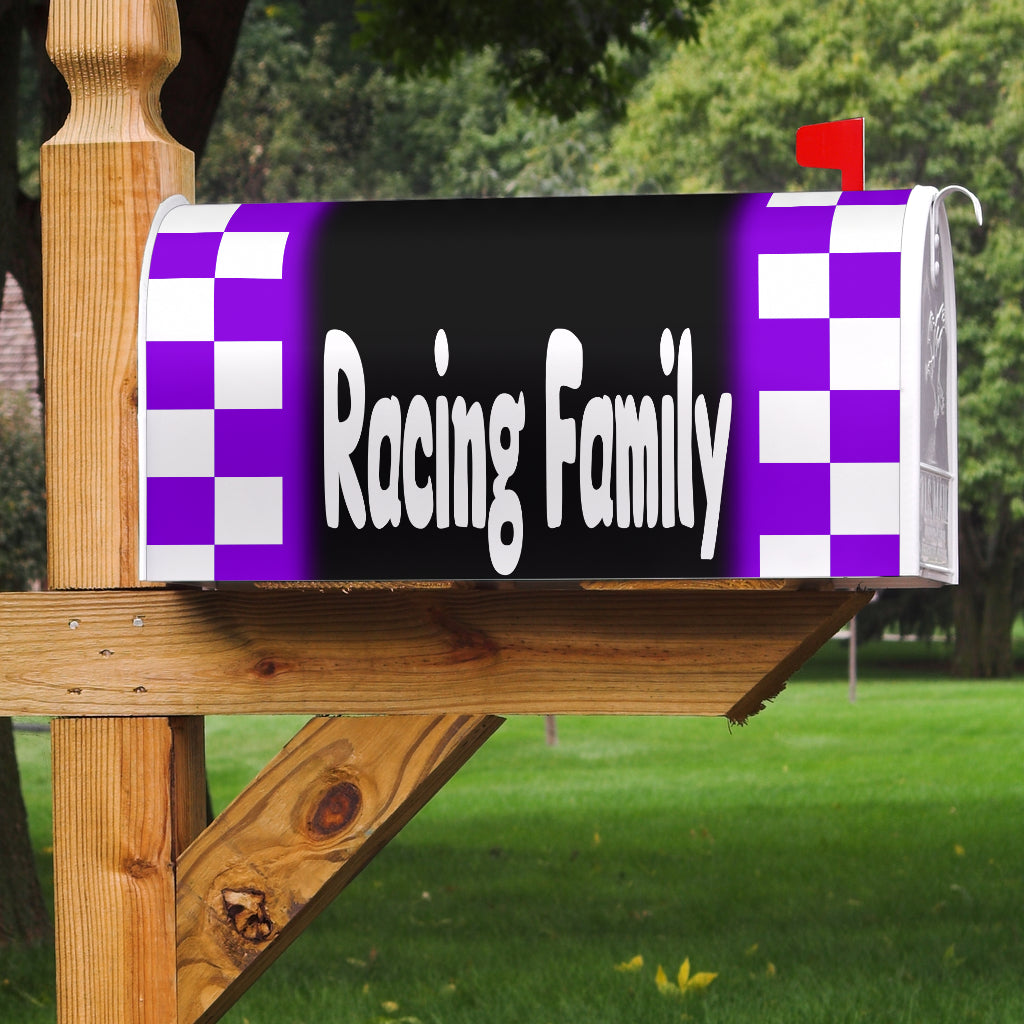 Racing Family Mailbox Cover Purple