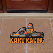 Custom shaped kart racing door mat
