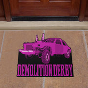 Custom shaped demolition derby door mat