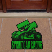 Custom shaped sprint car door mat