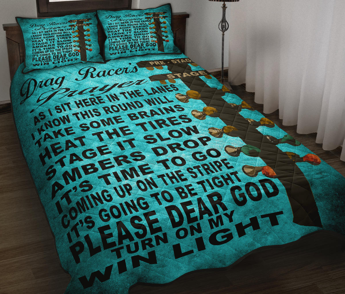 Drag Racer's Prayer Quilt Bed Set