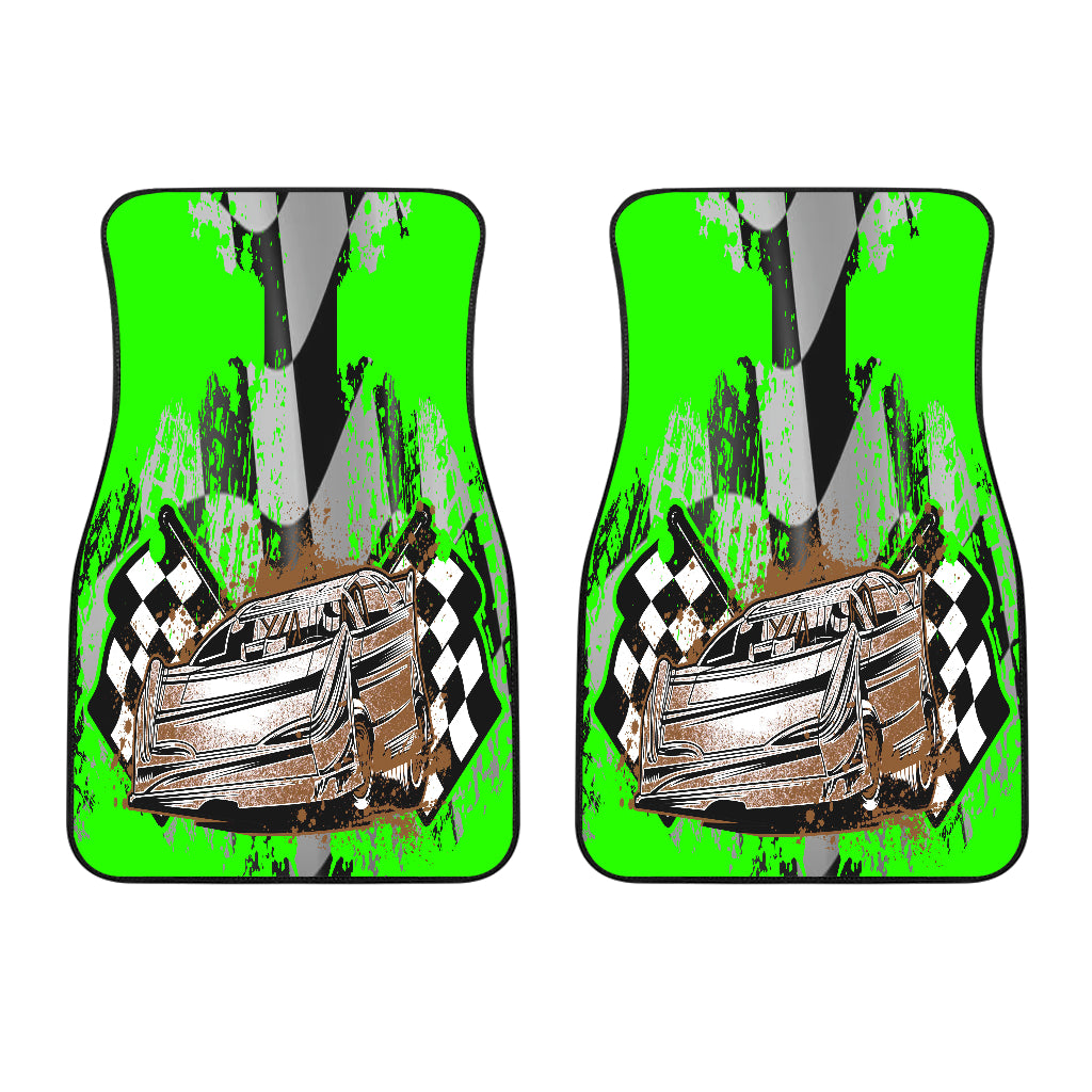 2 Front Dirt Racing Late Model Pistachio Car Mats