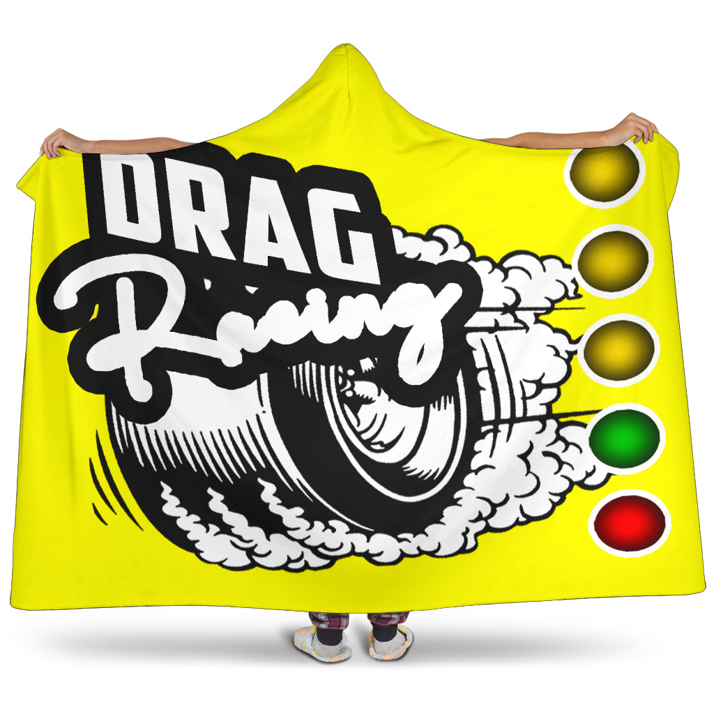 Drag Racing Hooded Blanket